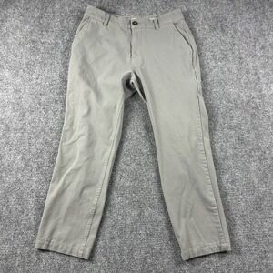 Mugsy Damens Chino Pants Mens 31x30 Grey Cotton Stretch Casual Trousers K6PNDA